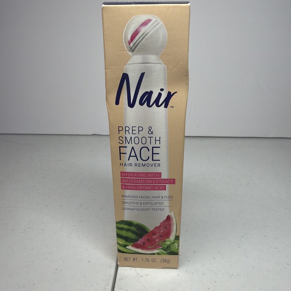 Nair Prep & Smooth Facial Hair Remover Watermelon Hyaluronic Acid NEW